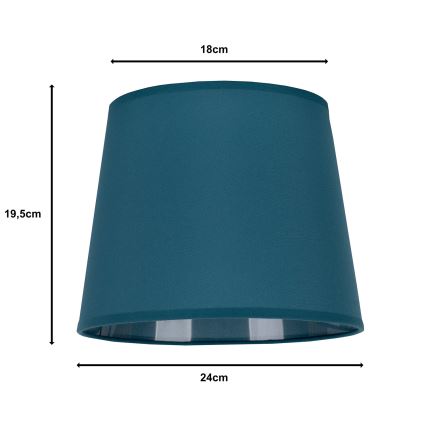 Duolla - Lampenschirm für Tischleuchte CLASSIC M E27 d 24 cm türkisfarben