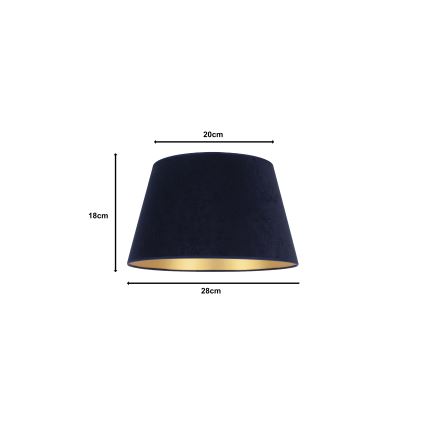 Duolla - Lampenschirm für Tischleuchte CONE M E27 d 28 cm blau