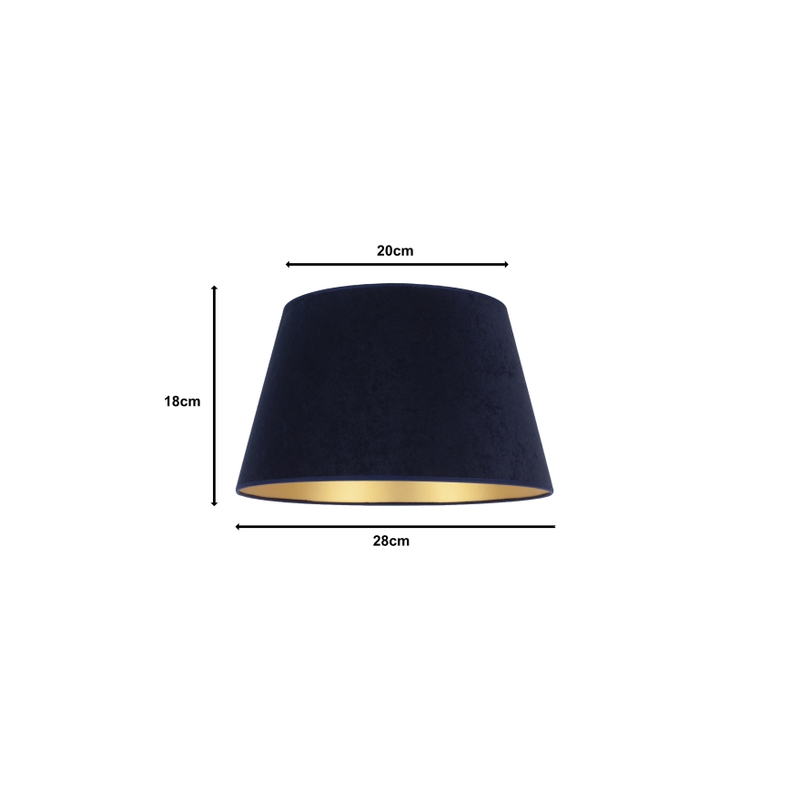 Duolla - Lampenschirm für Tischleuchte CONE M E27 d 28 cm blau