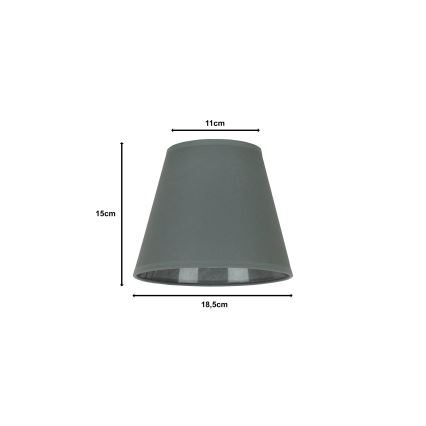 Duolla - Lampenschirm für Tischlampe SOFIA XS E14 Ø 18,5 cm grau