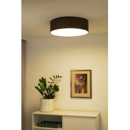 Duolla - LED-Deckenleuchte CORTINA LED/26W/230V d 30 cm 4000K braun