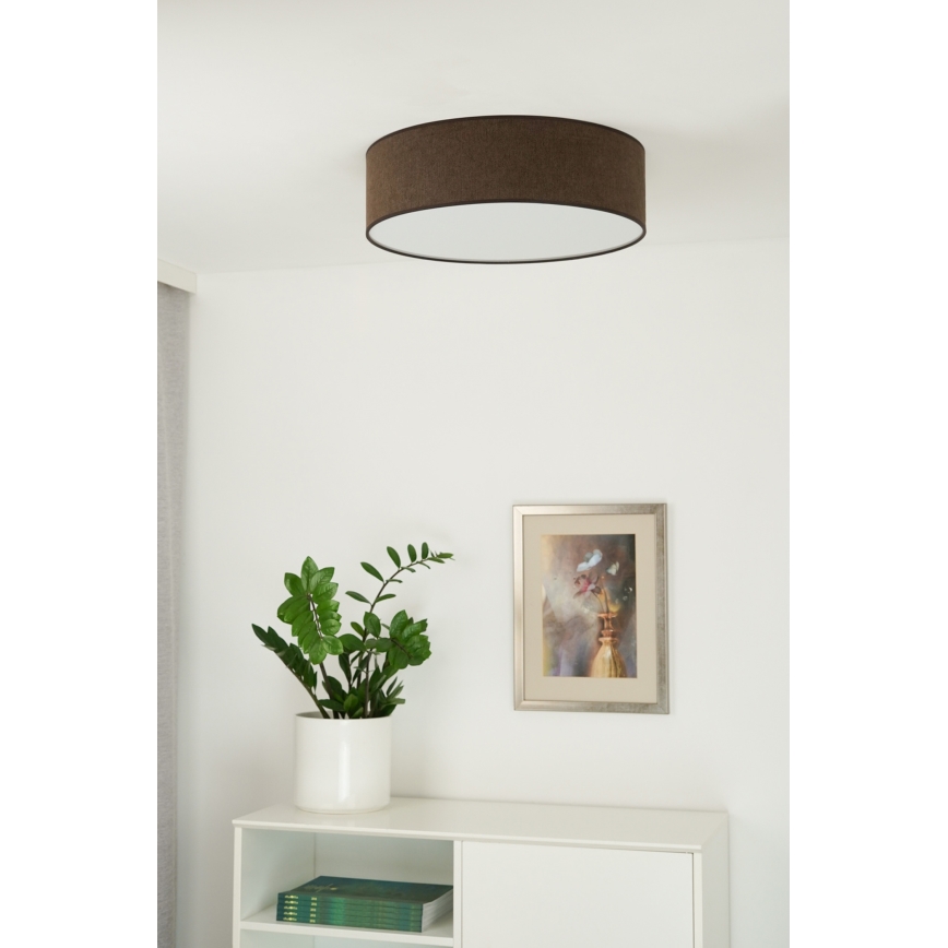 Duolla - LED-Deckenleuchte CORTINA LED/26W/230V d 30 cm 4000K braun