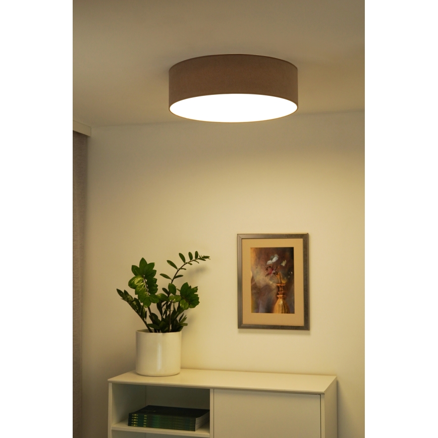 Duolla - LED-Deckenleuchte CORTINA LED/26W/230V d 45 cm 4000K braun