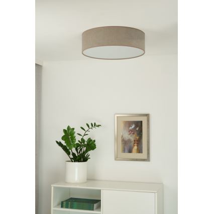 Duolla - LED-Deckenleuchte CORTINA LED/26W/230V d 45 cm 4000K braun