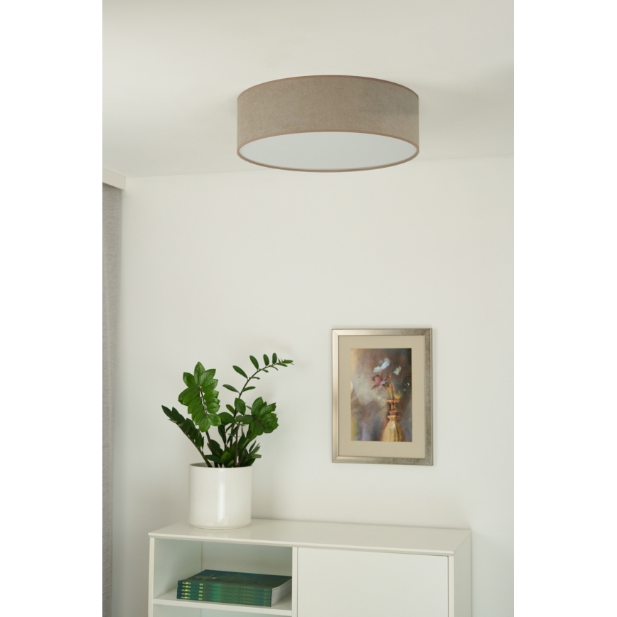 Duolla - LED-Deckenleuchte CORTINA LED/26W/230V d 45 cm 4000K braun