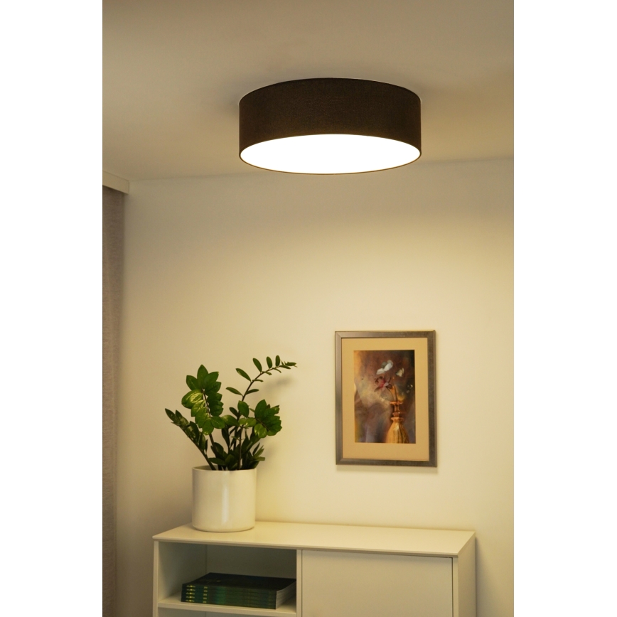 Duolla - LED-Deckenleuchte CORTINA LED/26W/230V d 45 cm 4000K braun