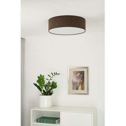 Duolla - LED-Deckenleuchte CORTINA LED/26W/230V d 45 cm 4000K braun