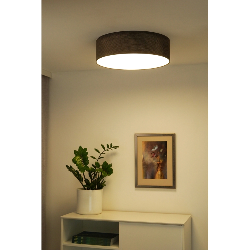 Duolla - LED-Deckenleuchte CORTINA LED/26W/230V d 45 cm 4000K braun