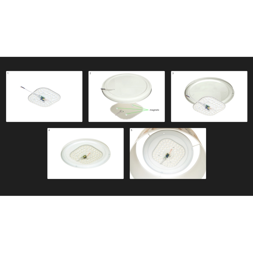 Duolla - LED-Deckenleuchte CORTINA LED/26W/230V d 45 cm 4000K cremefarben