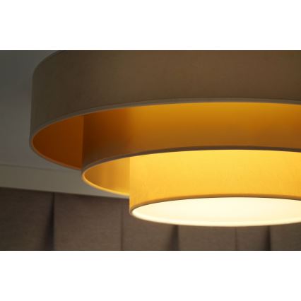 Duolla - LED-Deckenleuchte LUNETA LED/26W/230V d 60 cm 4000K beige/golden/cremefarben