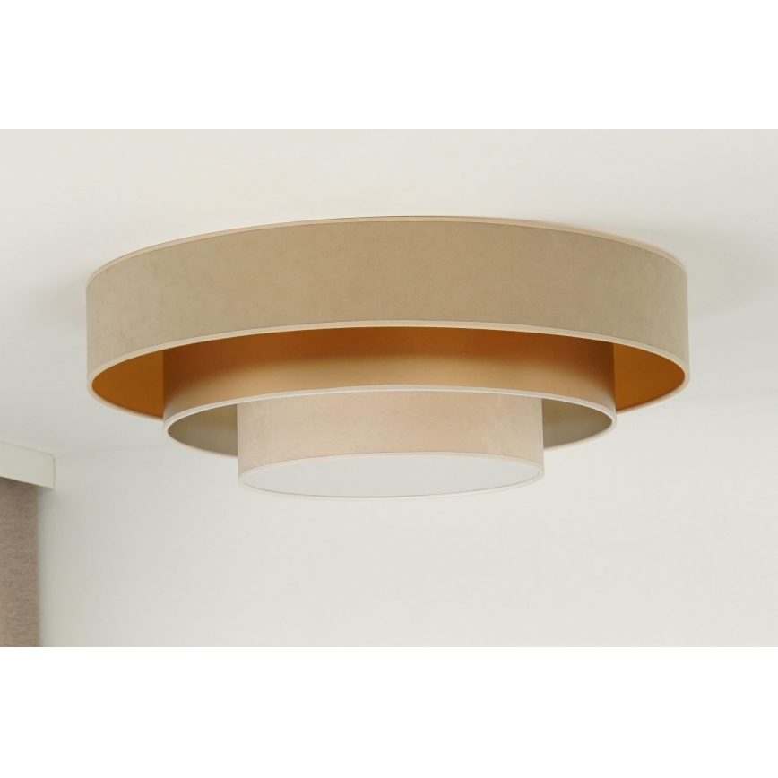 Duolla - LED-Deckenleuchte LUNETA LED/26W/230V d 60 cm 4000K beige/golden/cremefarben