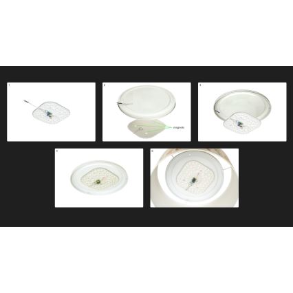 Duolla - LED-Deckenleuchte LUNETA LED/26W/230V d 60 cm 4000K beige/golden/cremefarben