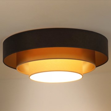 Duolla - LED-Deckenleuchte LUNETA LED/26W/230V d 60 cm 4000K braun/golden/cremefarben