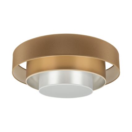 Duolla - LED-Deckenleuchte LUNETA LED/26W/230V d 60 cm 4000K braun/golden/weiß