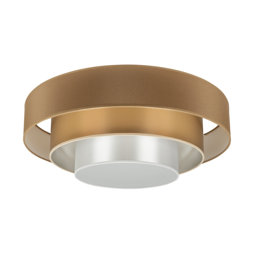 Duolla - LED-Deckenleuchte LUNETA LED/26W/230V d 60 cm 4000K braun/golden/weiß