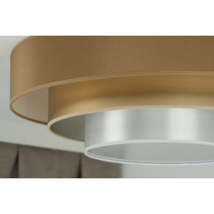 Duolla - LED-Deckenleuchte LUNETA LED/26W/230V d 60 cm 4000K braun/golden/weiß