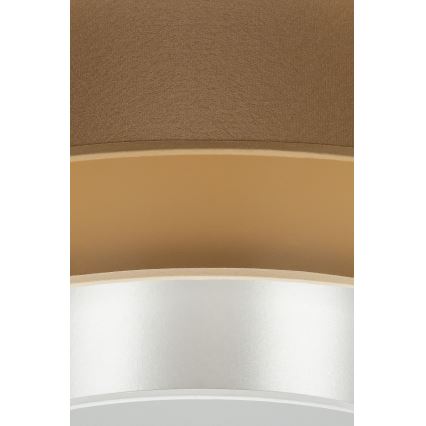 Duolla - LED-Deckenleuchte LUNETA LED/26W/230V d 60 cm 4000K braun/golden/weiß