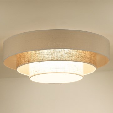 Duolla - LED-Deckenleuchte LUNETA LED/26W/230V d 60 cm 4000K cremefarben/braun