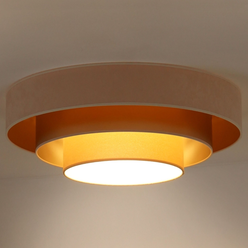 Duolla - LED-Deckenleuchte LUNETA LED/26W/230V d 60 cm 4000K cremefarben/golden/beige