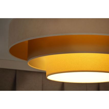 Duolla - LED-Deckenleuchte LUNETA LED/26W/230V d 60 cm 4000K cremefarben/golden/beige