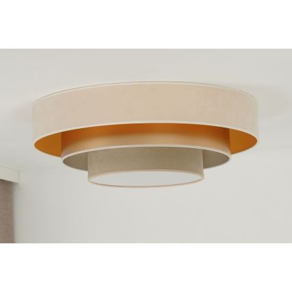Duolla - LED-Deckenleuchte LUNETA LED/26W/230V d 60 cm 4000K cremefarben/golden/beige