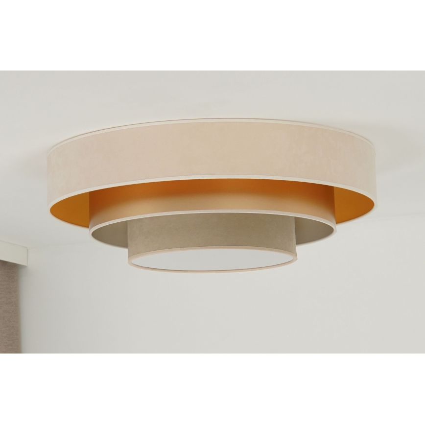 Duolla - LED-Deckenleuchte LUNETA LED/26W/230V d 60 cm 4000K cremefarben/golden/beige