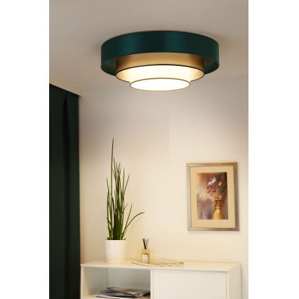 Duolla - LED-Deckenleuchte LUNETA LED/26W/230V d 60 cm 4000K grün/golden/weiß