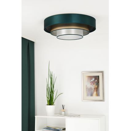 Duolla - LED-Deckenleuchte LUNETA LED/26W/230V d 60 cm 4000K grün/golden/weiß