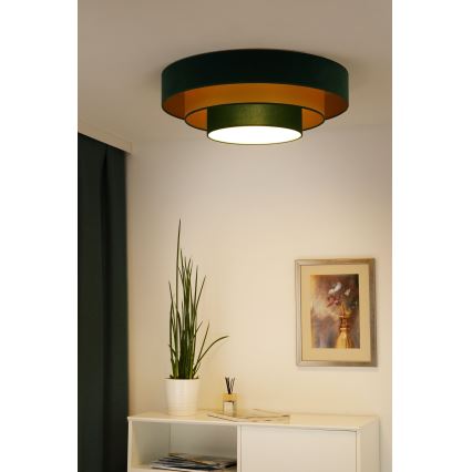 Duolla - LED-Deckenleuchte LUNETA LED/26W/230V d 60 cm 4000K grün/golden