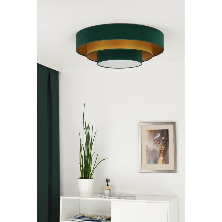 Duolla - LED-Deckenleuchte LUNETA LED/26W/230V d 60 cm 4000K grün/golden