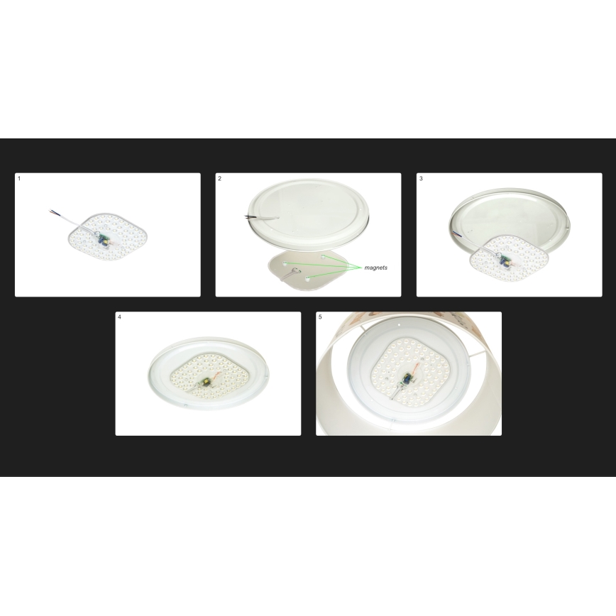 Duolla - LED-Deckenleuchte LUNETA LED/26W/230V d 60 cm 4000K grün/golden