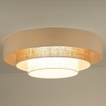 Duolla - LED-Deckenleuchte LUNETA LED/26W/230V d 60 cm 4000K Rattan/beige/braun