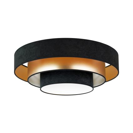Duolla - LED-Deckenleuchte LUNETA LED/26W/230V d 60 cm 4000K schwarz/golden