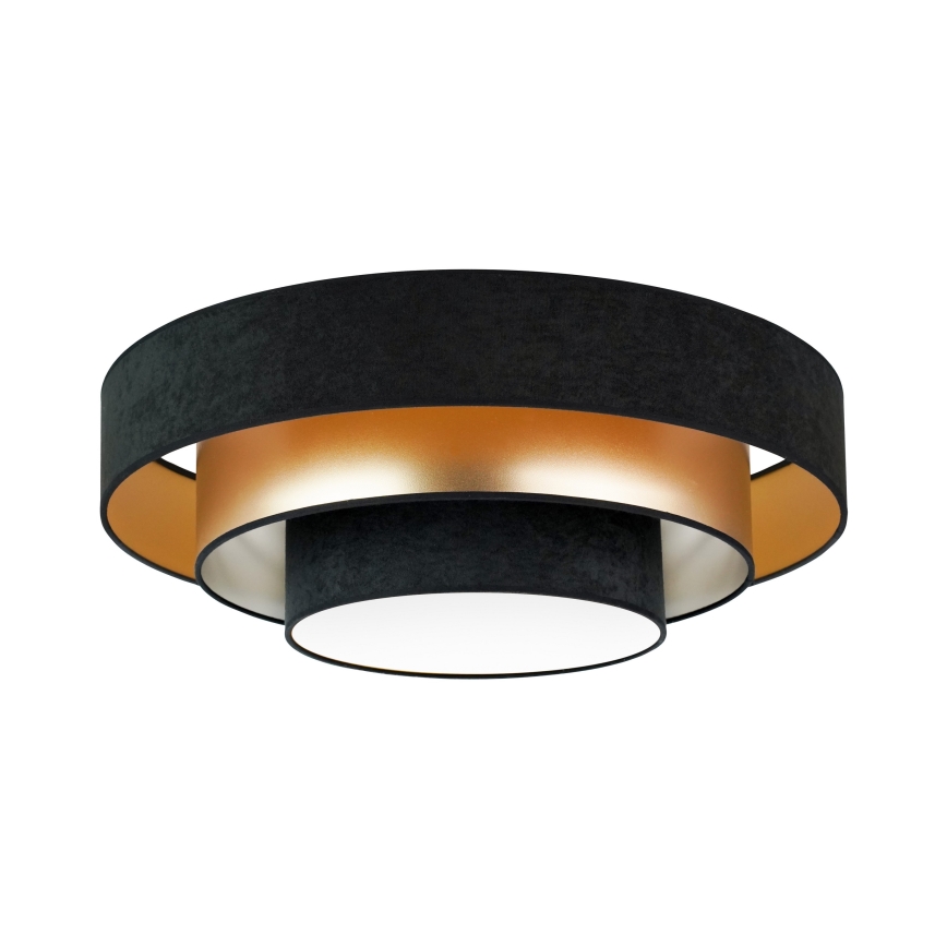 Duolla - LED-Deckenleuchte LUNETA LED/26W/230V d 60 cm 4000K schwarz/golden