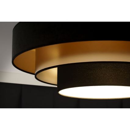 Duolla - LED-Deckenleuchte LUNETA LED/26W/230V d 60 cm 4000K schwarz/golden