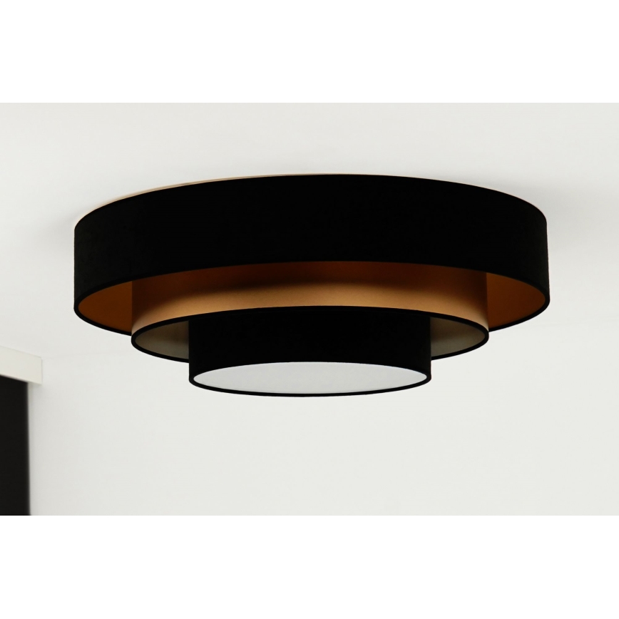 Duolla - LED-Deckenleuchte LUNETA LED/26W/230V d 60 cm 4000K schwarz/golden