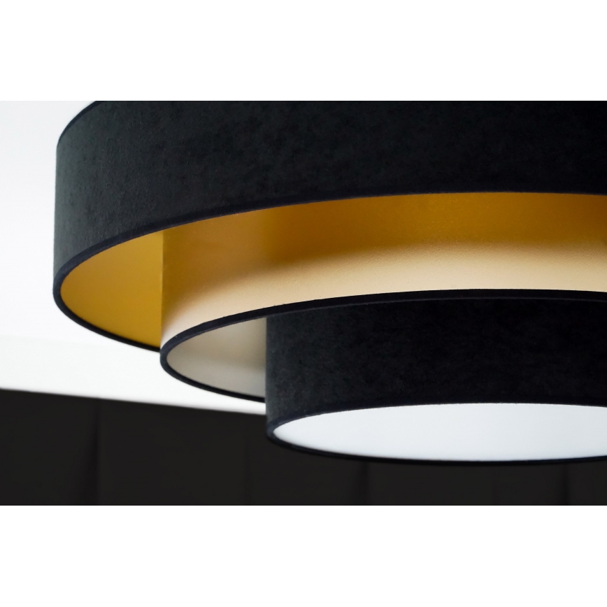 Duolla - LED-Deckenleuchte LUNETA LED/26W/230V d 60 cm 4000K schwarz/golden