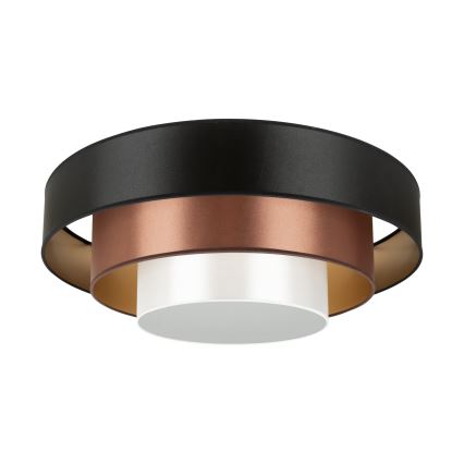 Duolla - LED-Deckenleuchte LUNETA LED/26W/230V d 60 cm 4000K schwarz/kupfern/weiß
