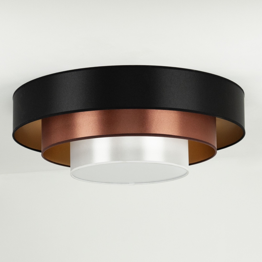 Duolla - LED-Deckenleuchte LUNETA LED/26W/230V d 60 cm 4000K schwarz/kupfern/weiß