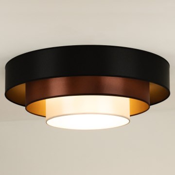 Duolla - LED-Deckenleuchte LUNETA LED/26W/230V d 60 cm 4000K schwarz/kupfern/weiß