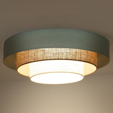 Duolla - LED-Deckenleuchte LUNETA LED/26W/230V d 60 cm 4000K türkisfarben/beige/cremefarben