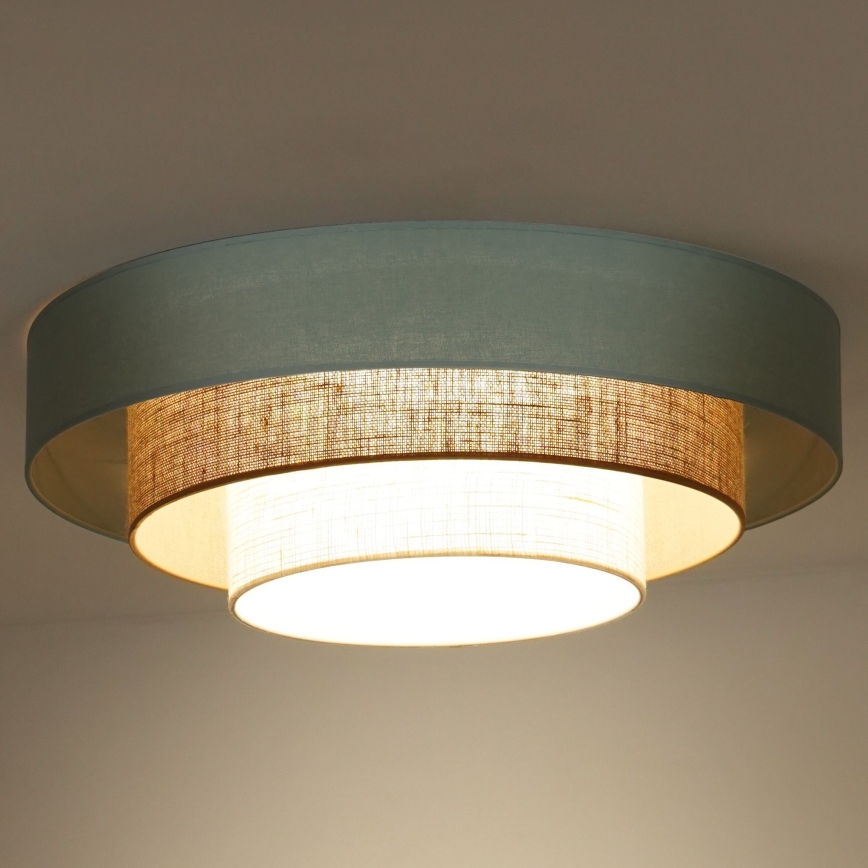 Duolla - LED-Deckenleuchte LUNETA LED/26W/230V d 60 cm 4000K türkisfarben/beige/cremefarben