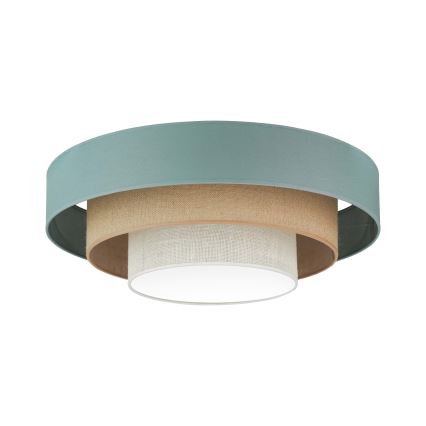 Duolla - LED-Deckenleuchte LUNETA LED/26W/230V d 60 cm 4000K türkisfarben/beige/cremefarben