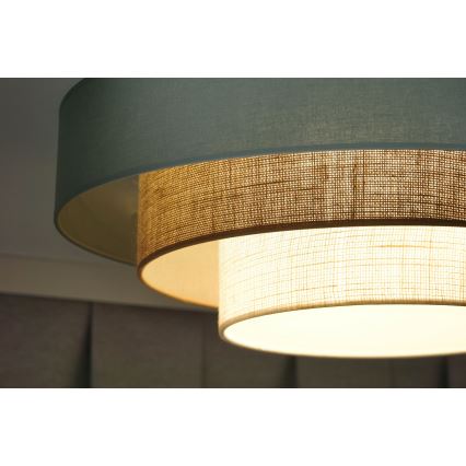 Duolla - LED-Deckenleuchte LUNETA LED/26W/230V d 60 cm 4000K türkisfarben/beige/cremefarben