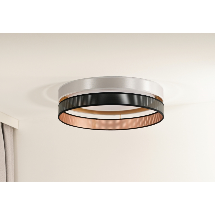 Duolla - LED-Deckenleuchte ROLLER DUO SHINY LED/24W/230V d 45 cm silbern/schwarz