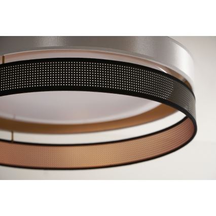 Duolla - LED-Deckenleuchte ROLLER DUO SHINY LED/24W/230V d 45 cm silbern/schwarz