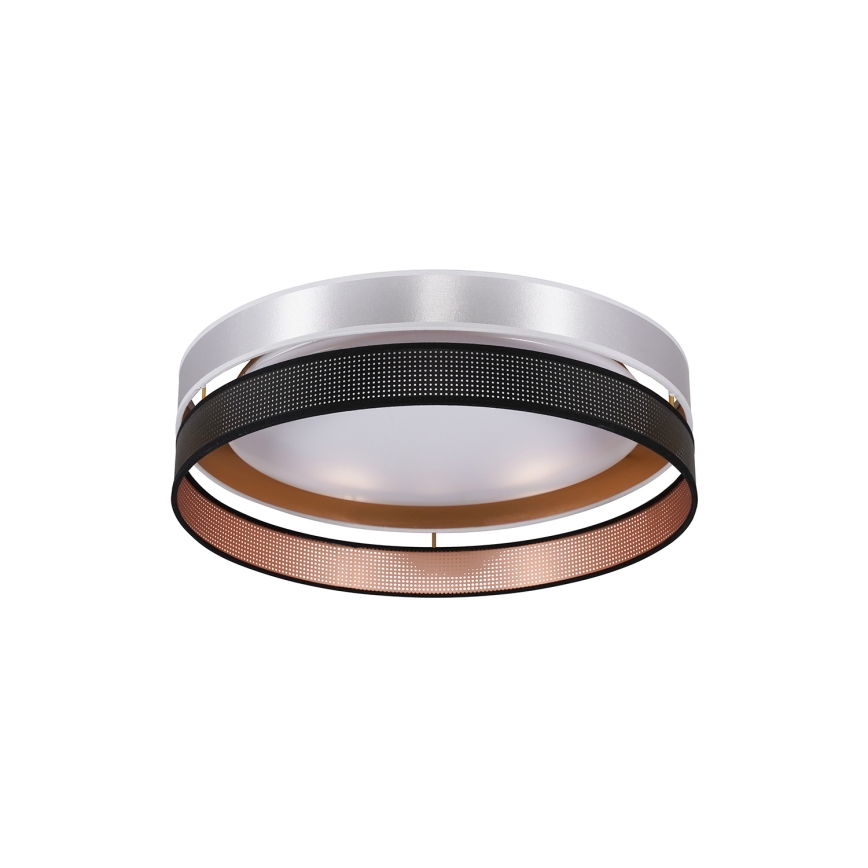 Duolla - LED-Deckenleuchte ROLLER DUO SHINY LED/24W/230V d 45 cm silbern/schwarz