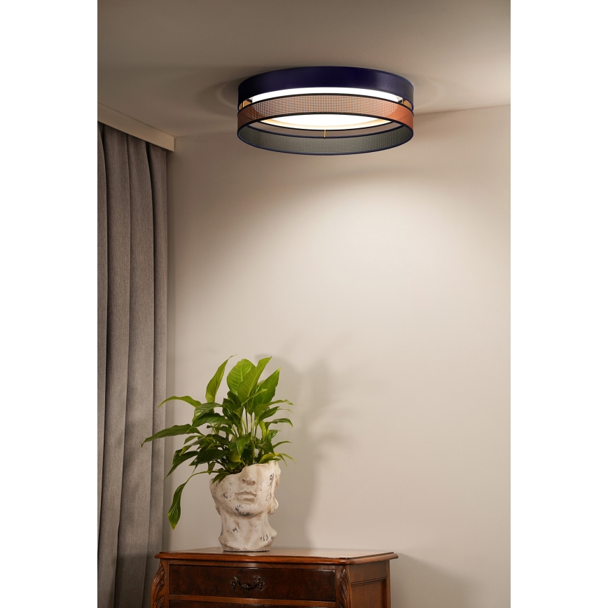Duolla - LED-Deckenleuchte ROLLER DUO SHINY LED/24W/230V d 45 cm blau/kupfern