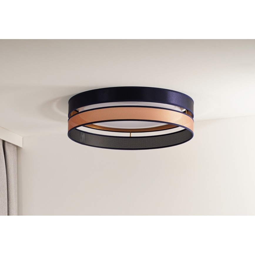 Duolla - LED-Deckenleuchte ROLLER DUO SHINY LED/24W/230V d 45 cm blau/kupfern