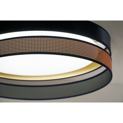 Duolla - LED-Deckenleuchte ROLLER DUO SHINY LED/24W/230V d 45 cm blau/kupfern